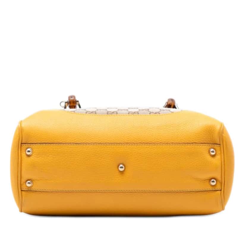 Gucci Small GG Canvas Diana Bamboo Top Handle Tote Beige Canvas Very good condition - Inside View