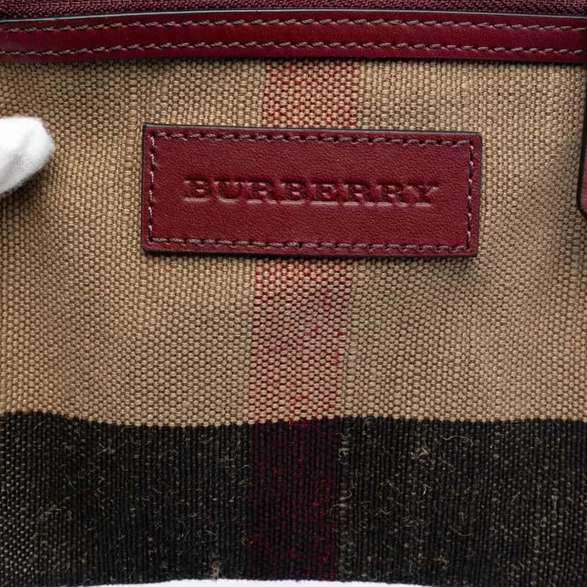 Burberry Mini Mega Check Canvas Ashby Tassel Bucket Bag Brown Canvas Very good condition - Box View