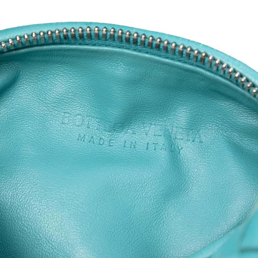 Bottega Veneta Mini Nappa Intrecciato Jodie Blue Leather Very good condition - Box View