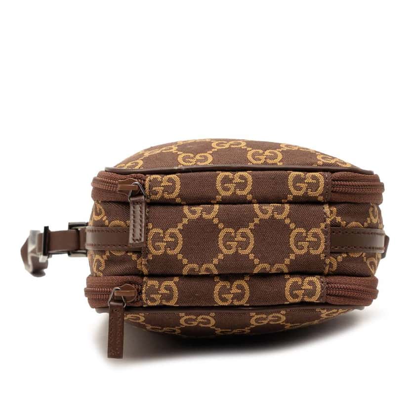 Gucci Mini GG Canvas Double Zip Crossbody Brown Canvas Very good condition - Inside View