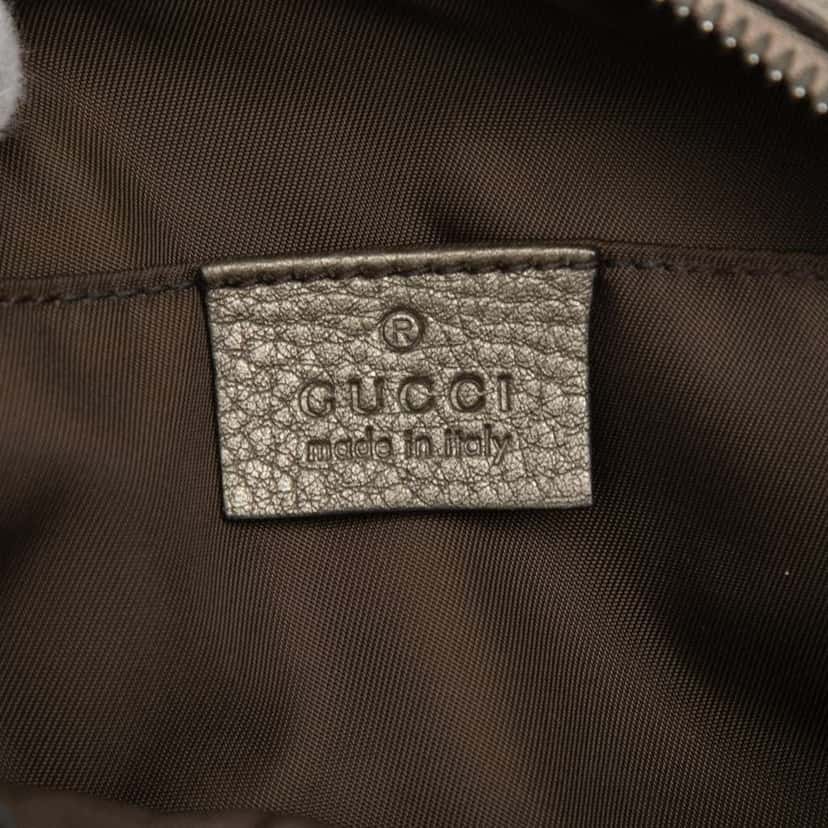 Gucci Metallic Leather Soho Cosmetic Pouch Grey Leather Very good condition - Box View