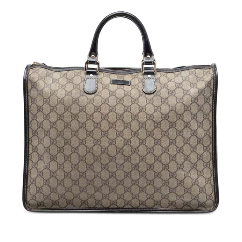 Gucci GG Supreme Satchel Beige Canvas Very good condition - Front View