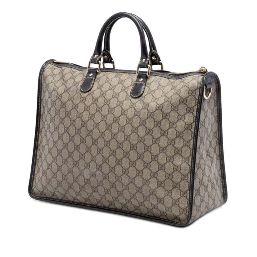 Gucci GG Supreme Satchel Beige Canvas Very good condition - Back View