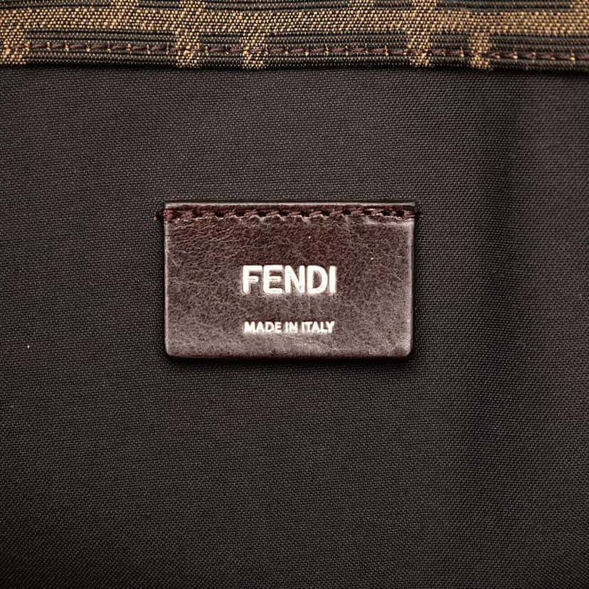 Fendi FF 1974 Jacquard Shopper Tote Brown Jacquard Very good condition - Box View