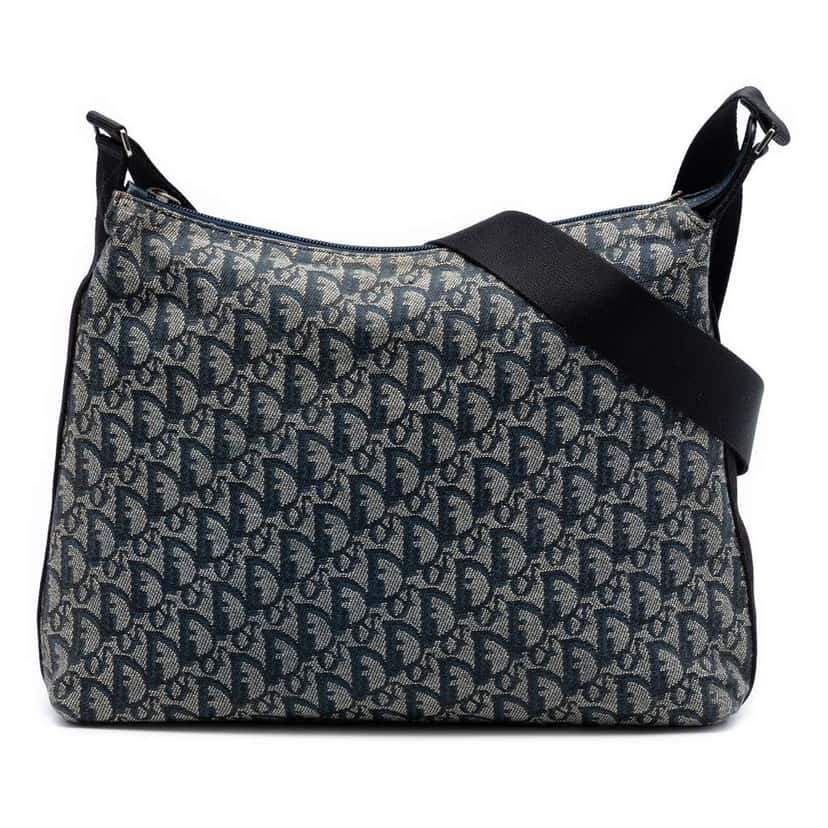 Dior Diorissimo Trotter Canvas Crossbody Blue Canvas Very good condition - Front View