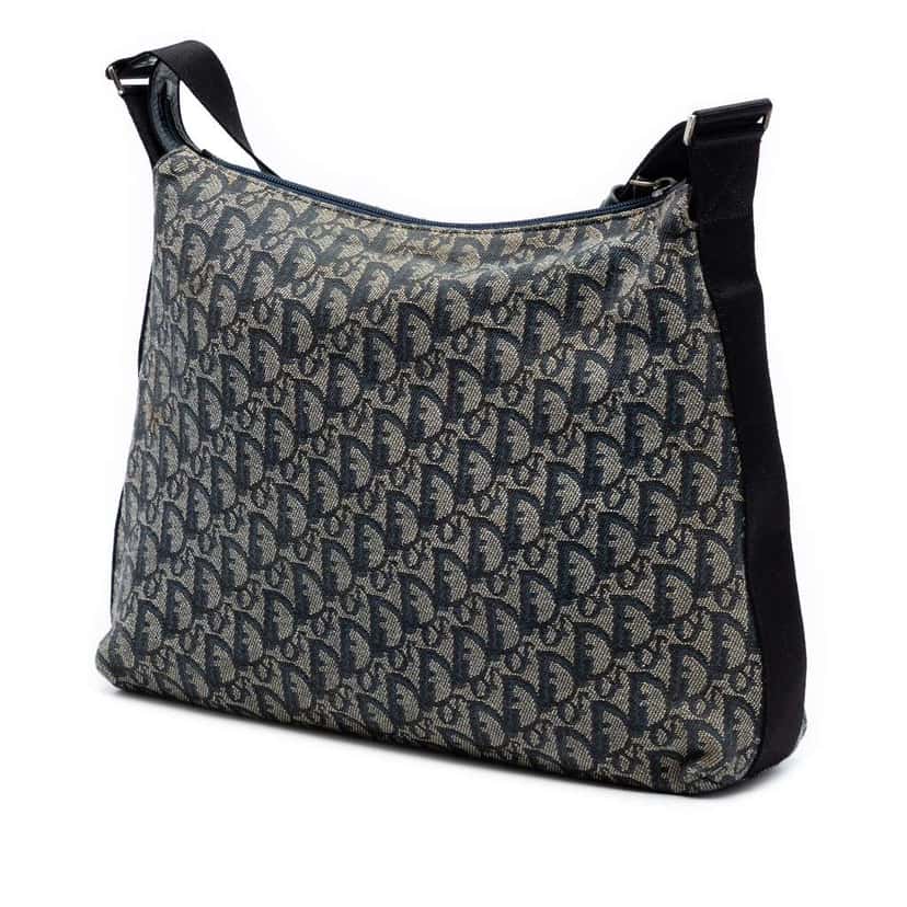 Dior Diorissimo Trotter Canvas Crossbody Blue Canvas Very good condition - Back View