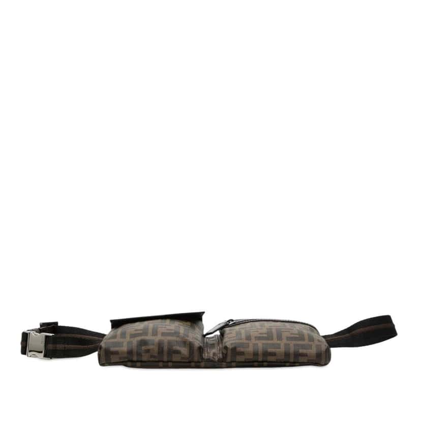 Fendi Zucca Canvas Double Pocket Belt Bag Brown Canvas Very good condition - Inside View