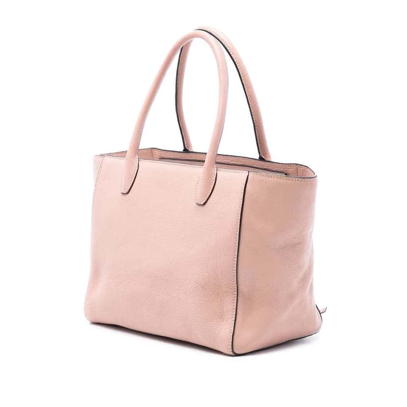 Miu Miu Goatskin Madras Front Pocket Satchel Pink Leather Very good condition - Back View