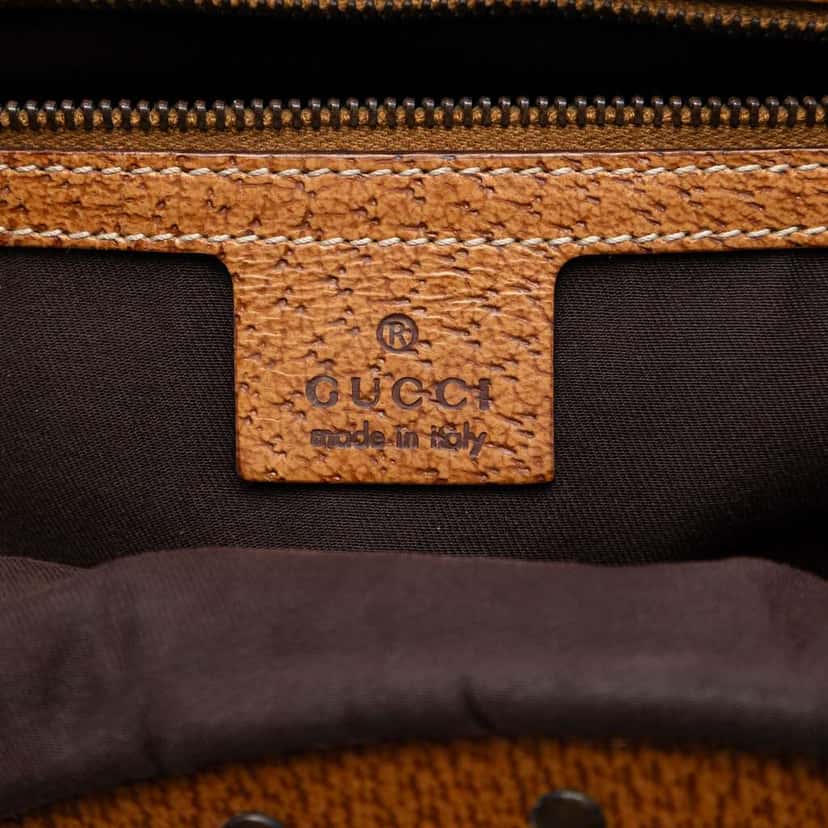 Gucci GG Canvas Bamboo Studded Hobo Beige Canvas Very good condition - Box View