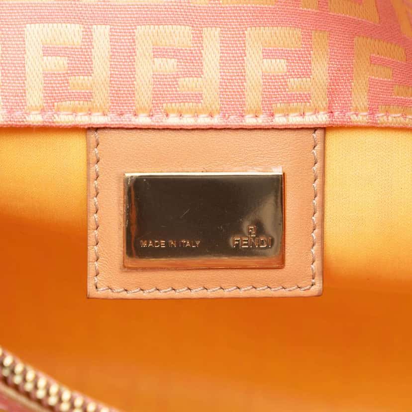 Fendi Zucchino Canvas Tote Pink Canvas Very good condition - Box View