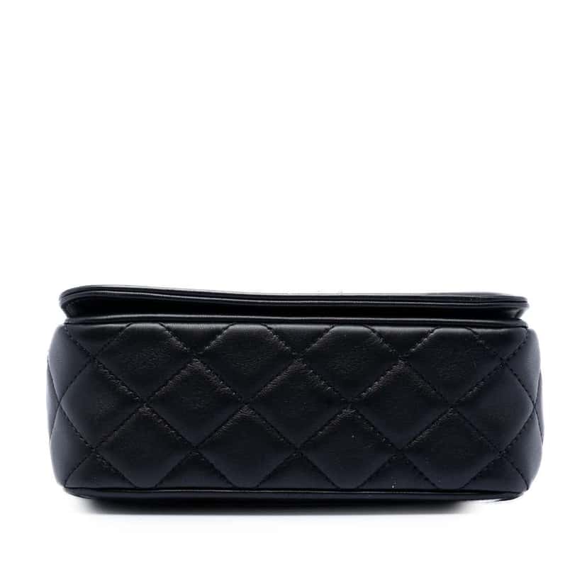 Chanel Lambskin Lucky Charms Flap Crossbody Black Leather Very good condition - Inside View