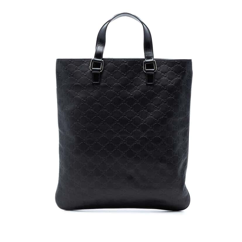 Gucci Guccissima Tote Black Leather Very good condition - Front View