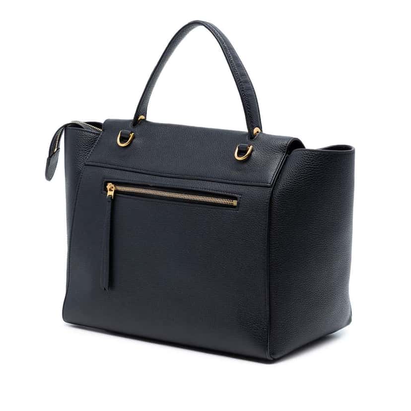 Celine Mini Grained Calfskin Belt Bag Black Leather Very good condition - Back View