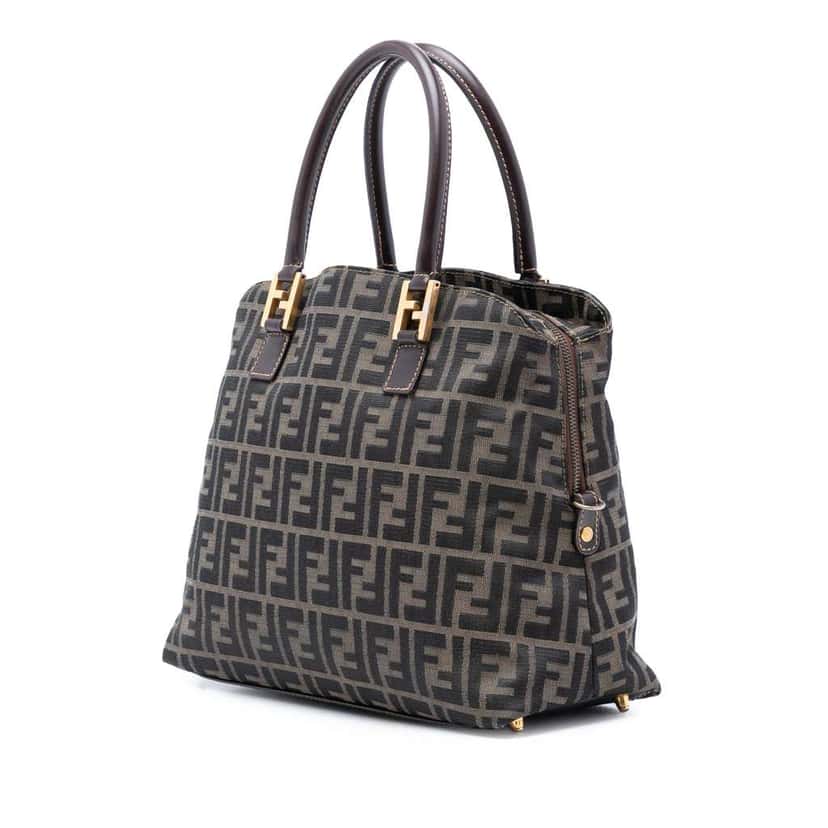 Fendi Zucca Canvas Satchel Brown Canvas Very good condition - Back View