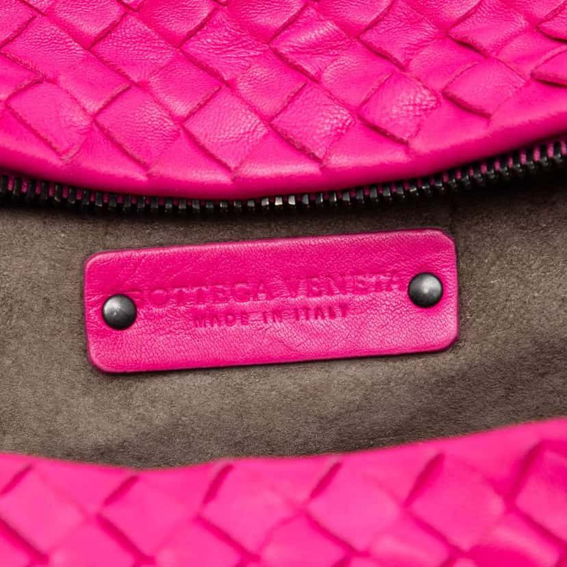 Bottega Veneta Nappa Intrecciato Cube Crossbody Pink Leather Very good condition - Box View