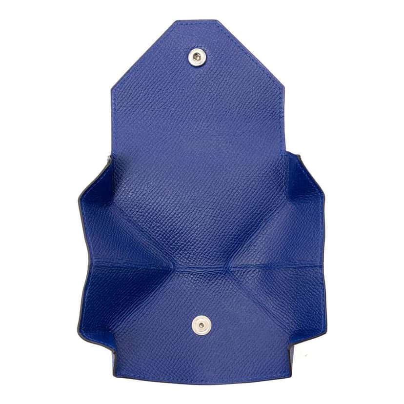 Hermès Epsom Le 24 Coin Purse Blue Leather Very good condition - Model View