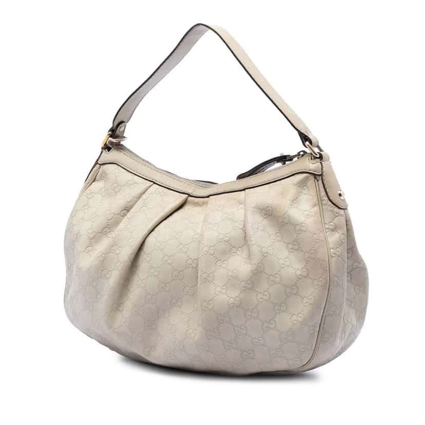 Gucci Guccissima Sukey Shoulder Bag Brown Leather Very good condition - Back View