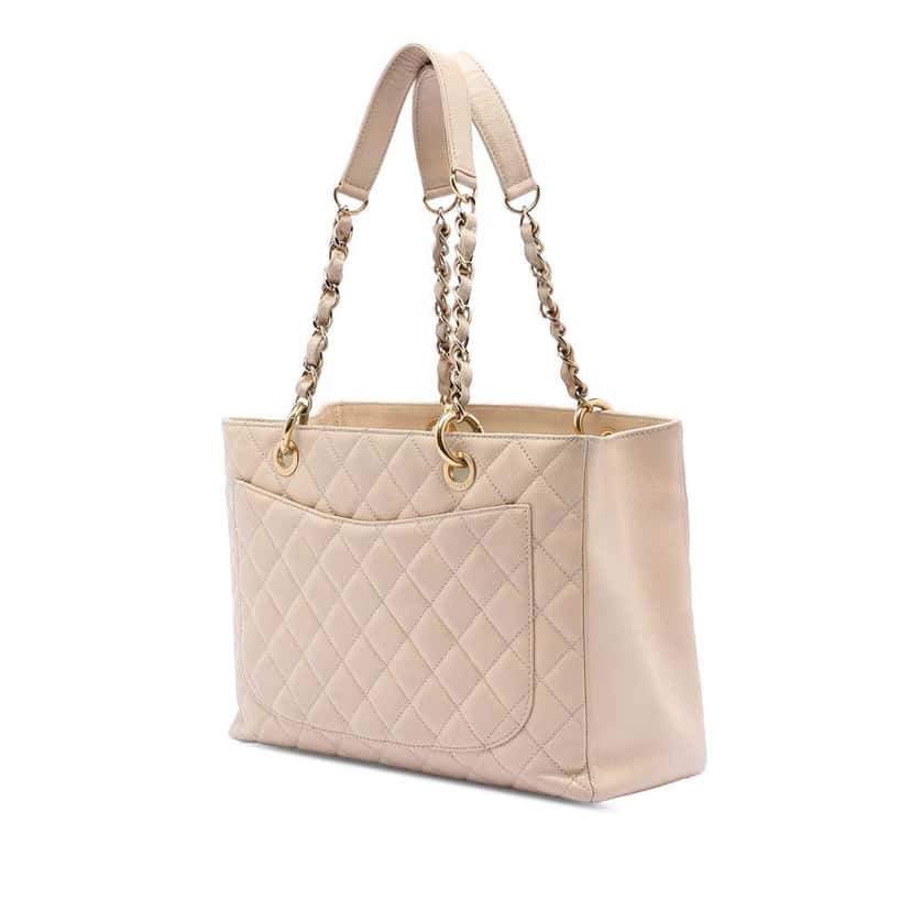 Chanel Caviar Grand Shopping Tote Brown Leather Very good condition - Back View