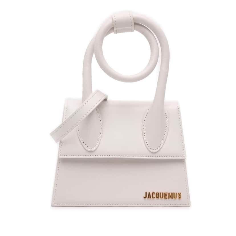 Jacquemus Leather Le Chiquito Noeud White Leather Very good condition - Front View