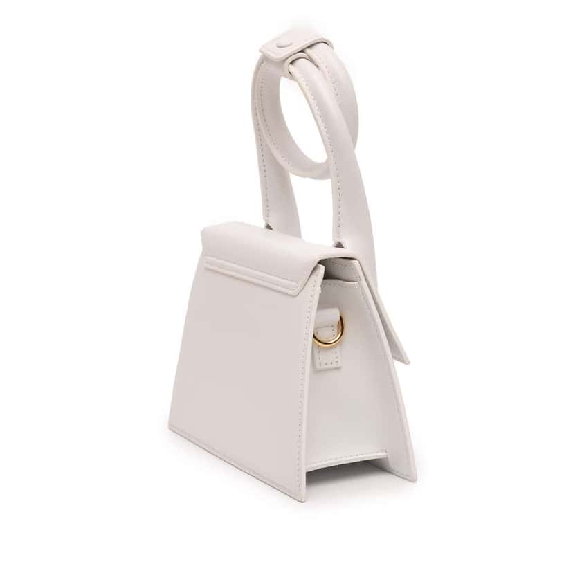 Jacquemus Leather Le Chiquito Noeud White Leather Very good condition - Back View