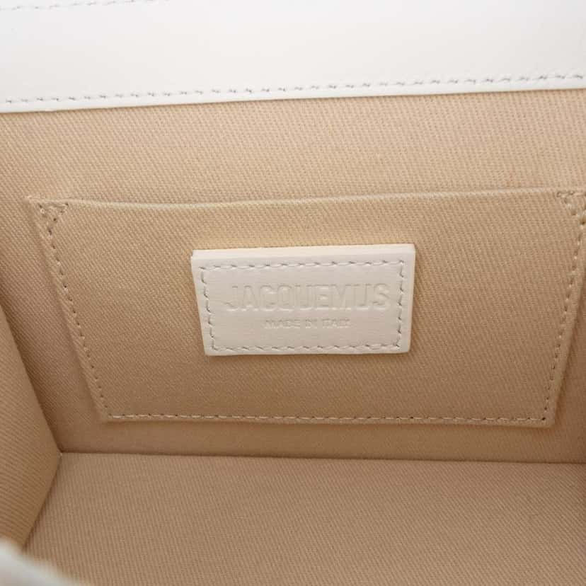 Jacquemus Leather Le Chiquito Noeud White Leather Very good condition - Box View