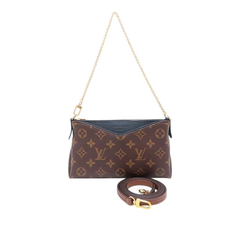 Louis Vuitton Monogram Pallas Clutch Brown Very good condition - Front View