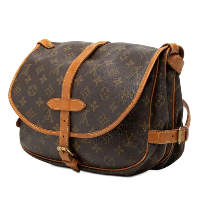 Louis Vuitton Monogram Saumur 25 Brown Good condition - Back View