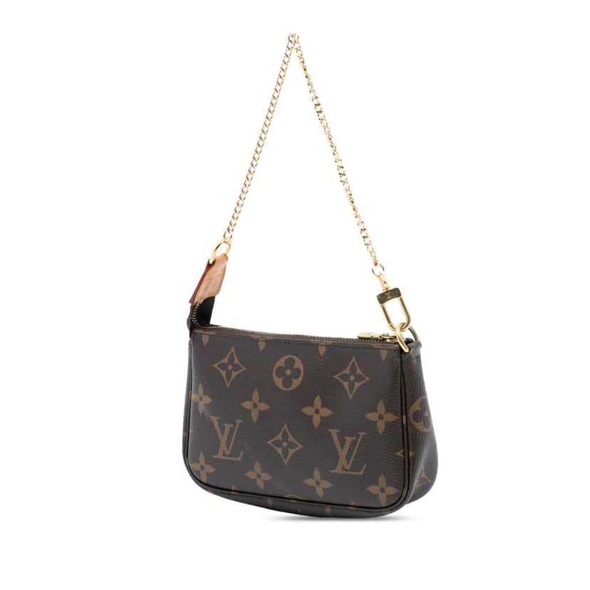 Louis Vuitton Monogram Mini Pochette Accessoires Brown Very good condition - Back View