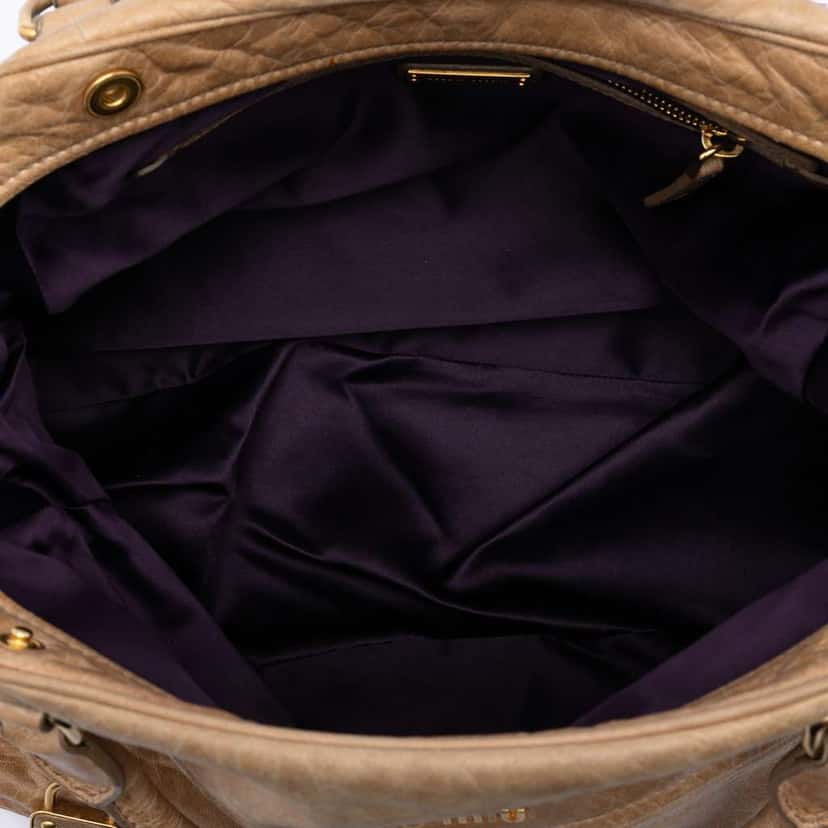 Miu Miu Medium Distressed Nappa Charm Satchel Brown Leather Very good condition - Model View