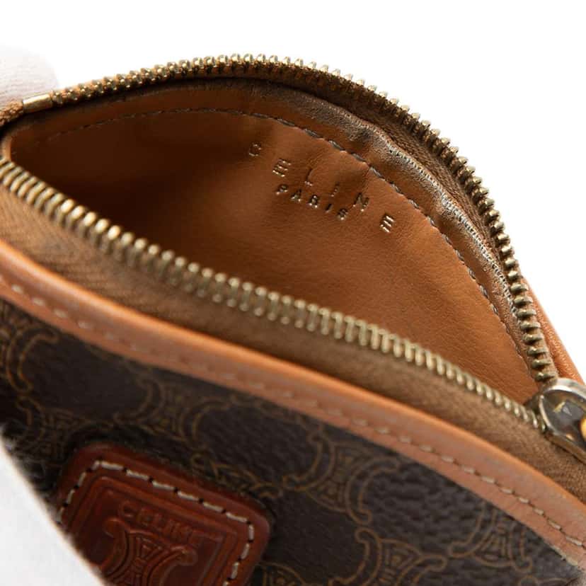 Celine Macadam Coated Canvas Coin Pouch Brown Canvas Very good condition - Box View