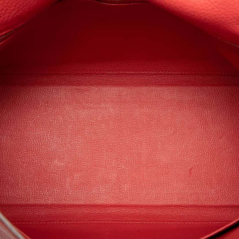Hermès Clemence Kelly II Retourne 35 Red Leather Very good condition - Model View