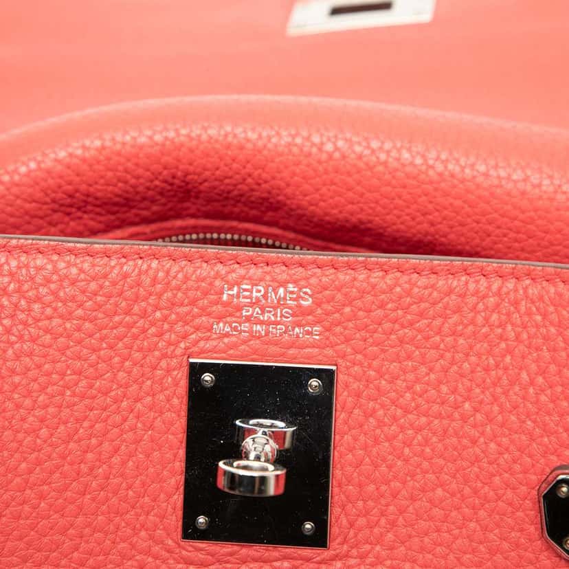 Hermès Clemence Kelly II Retourne 35 Red Leather Very good condition - Box View