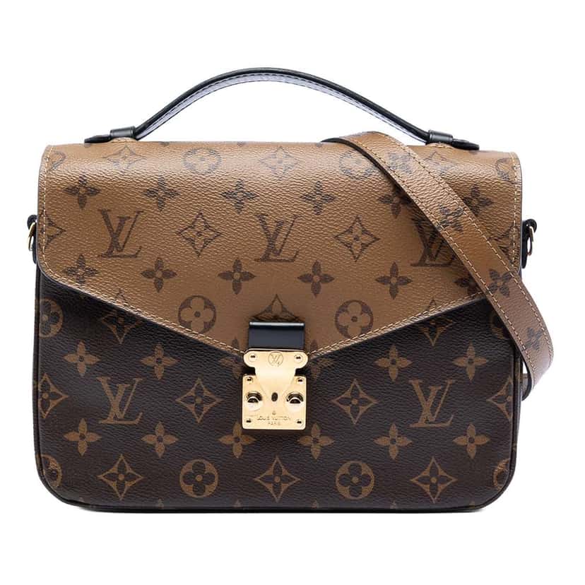Louis Vuitton Monogram Reverse Pochette Metis Brown Very good condition - Front View
