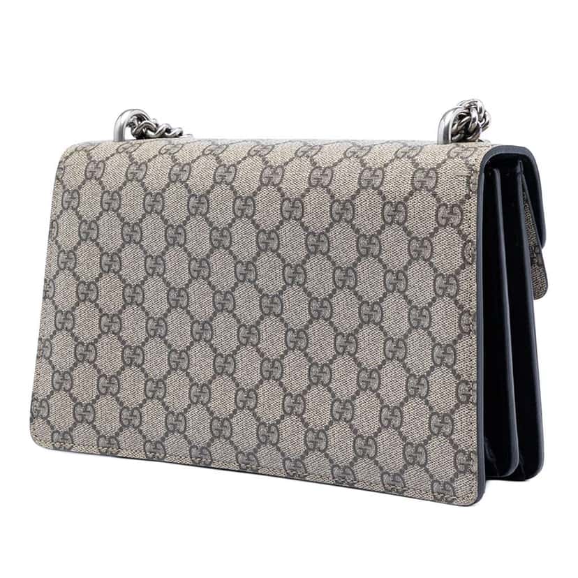 Gucci Medium GG Supreme Dionysus Shoulder Bag Beige Canvas Very good condition - Back View