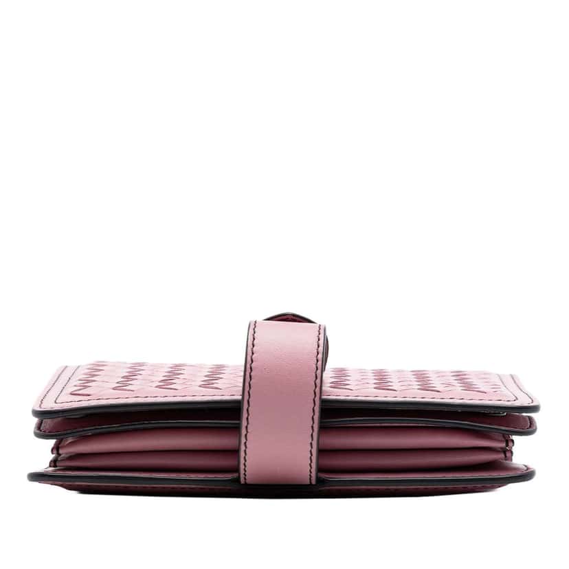 Bottega Veneta Small Nappa Intrecciato Runway Shoulder Bag Pink Leather Very good condition - Inside View