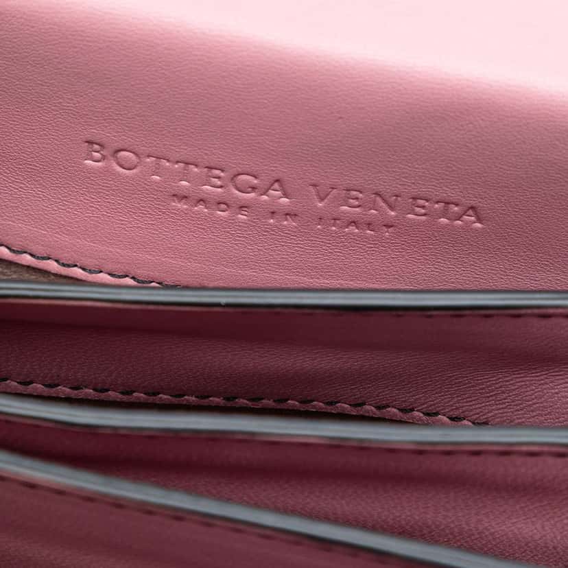 Bottega Veneta Small Nappa Intrecciato Runway Shoulder Bag Pink Leather Very good condition - Box View
