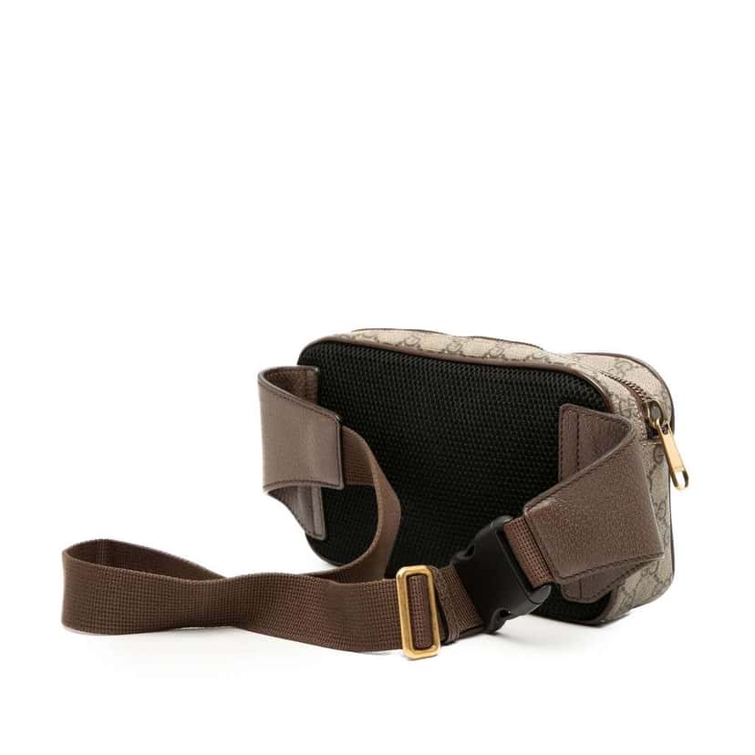 Gucci GG Supreme Web Ophidia Belt Bag Beige Canvas Very good condition - Back View