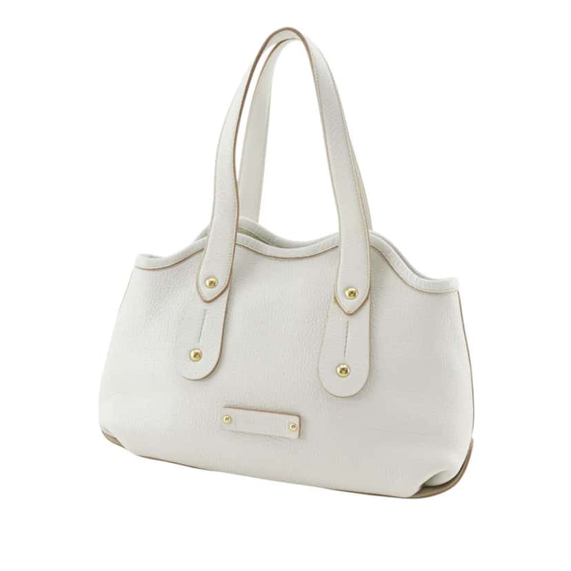 Salvatore Ferragamo Leather Tote White Leather Very good condition - Back View