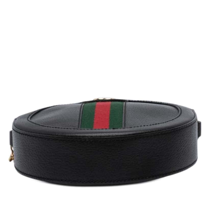 Gucci Mini Leather Ophidia Round Crossbody Black Leather Very good condition - Inside View