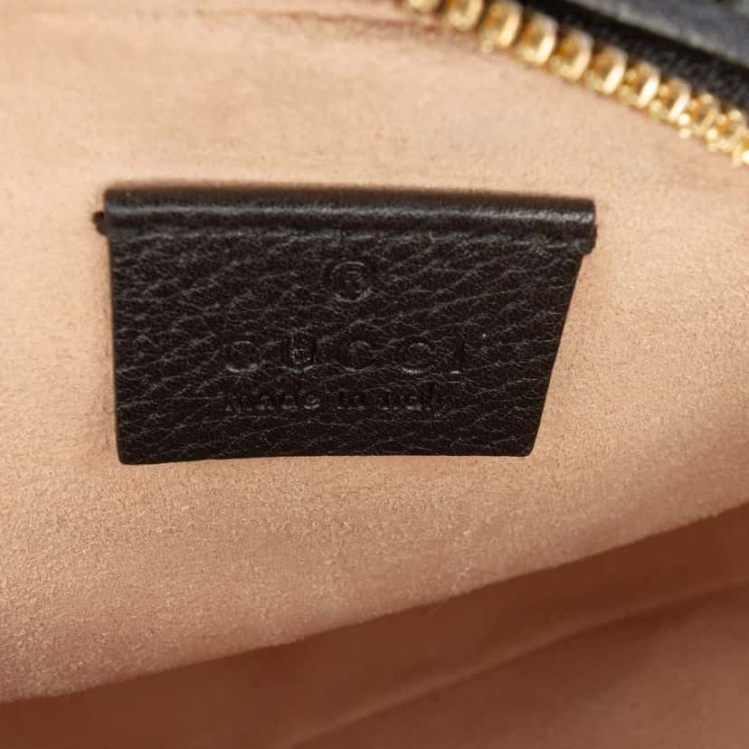 Gucci Mini Leather Ophidia Round Crossbody Black Leather Very good condition - Box View