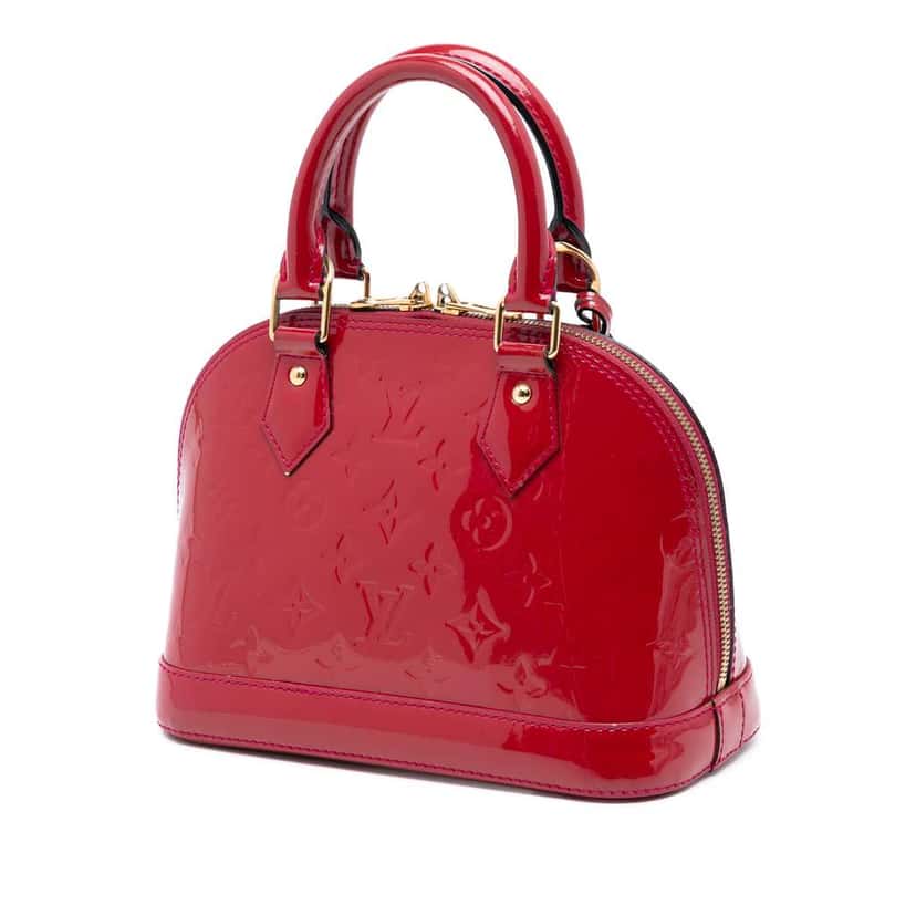 Louis Vuitton Monogram Vernis Alma BB Red Leather Very good condition - Back View