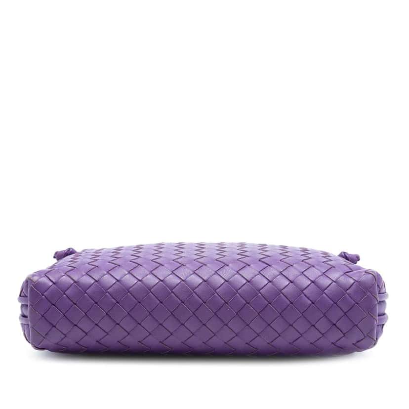 Bottega Veneta Nappa Intrecciato Nodini Crossbody Purple Leather Very good condition - Inside View
