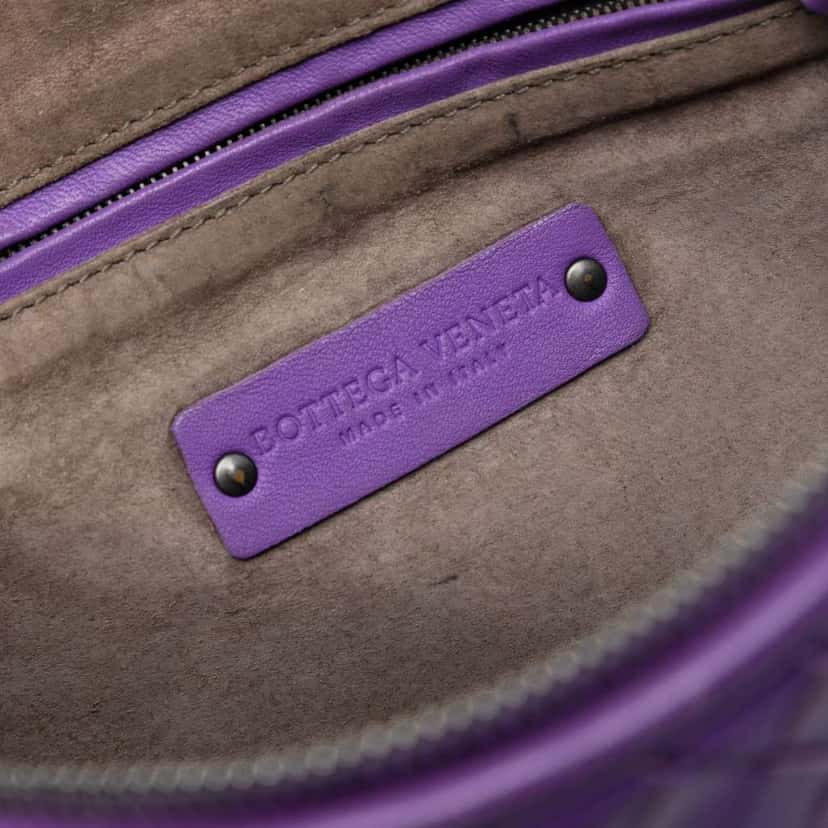 Bottega Veneta Nappa Intrecciato Nodini Crossbody Purple Leather Very good condition - Box View
