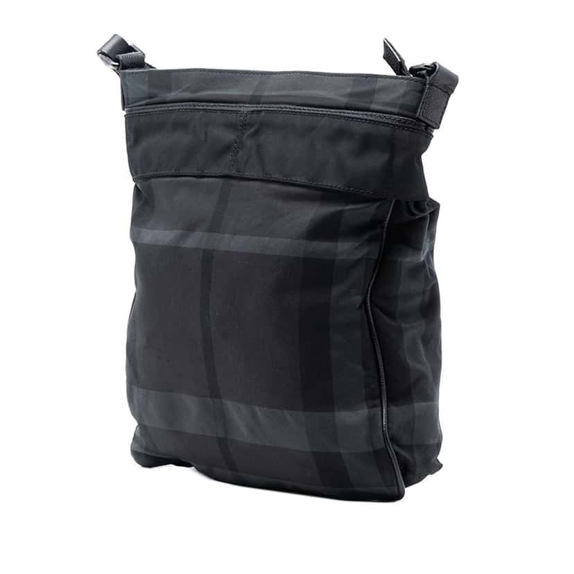 Burberry Smoke Check Nylon Crossbody Grey Very good condition - Back View