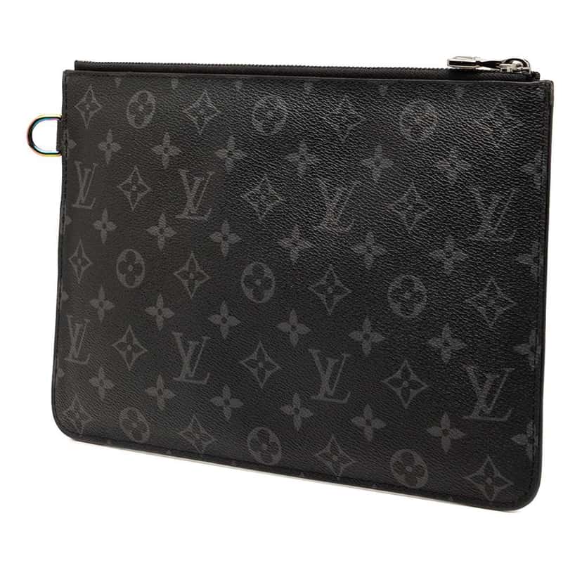 Louis Vuitton Monogram Eclipse Cabas Pochette Black Very good condition - Back View