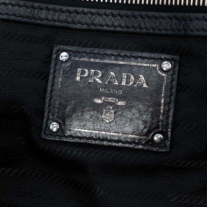 Prada Tessuto Push Lock Convertible Tote Green Very good condition - Box View