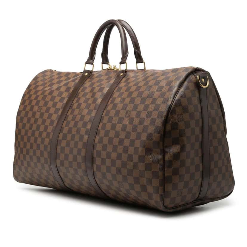 Louis Vuitton Damier Ebene Keepall Bandouliere 55 Brown Very good condition - Back View