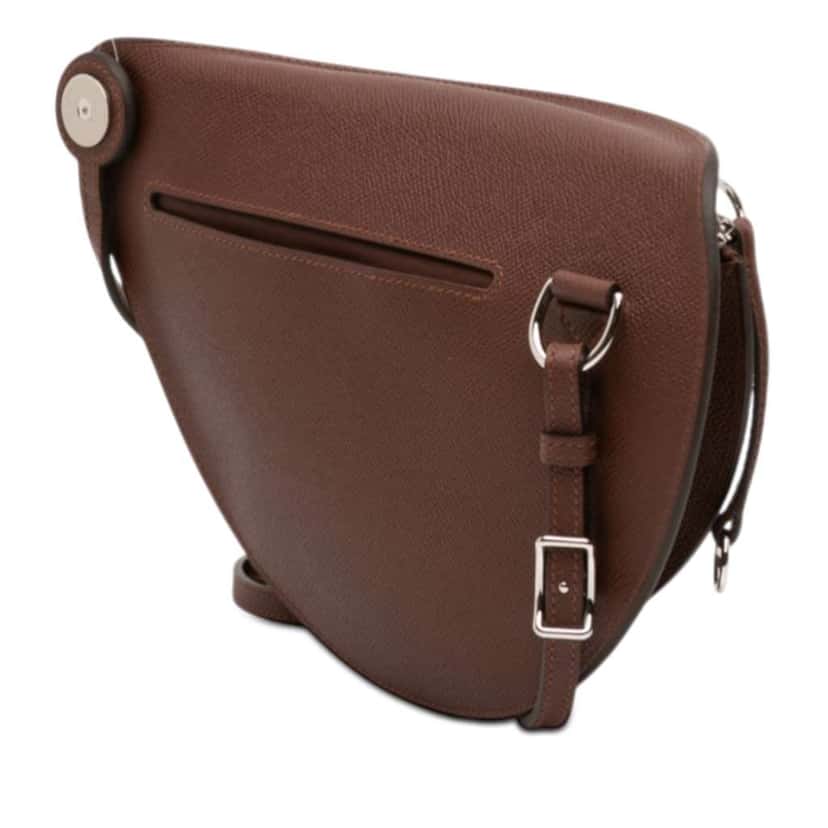 Hermès Epsom Petite Course Brown Leather Very good condition - Back View