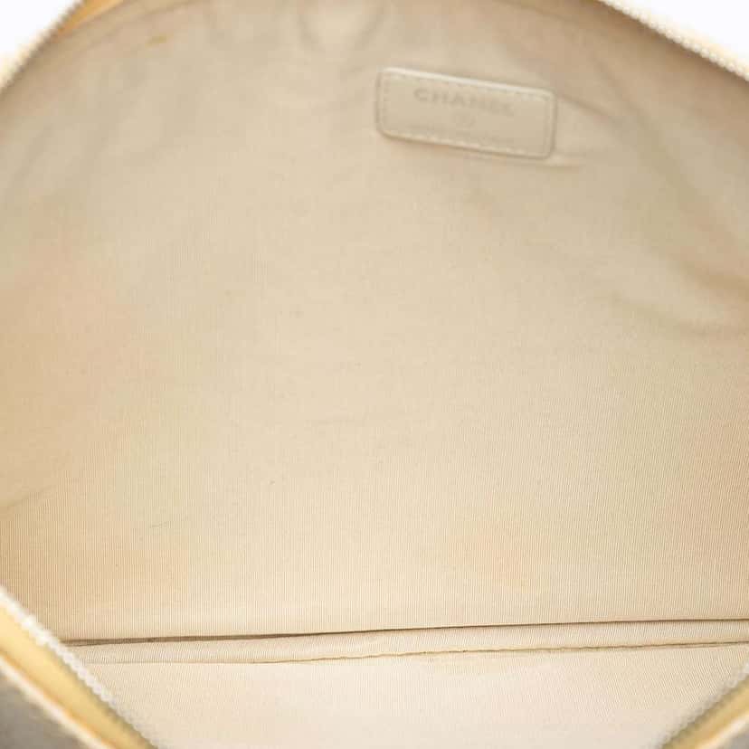 Chanel Large Raffia Deauville O Case Clutch Yellow Very good condition - Model View