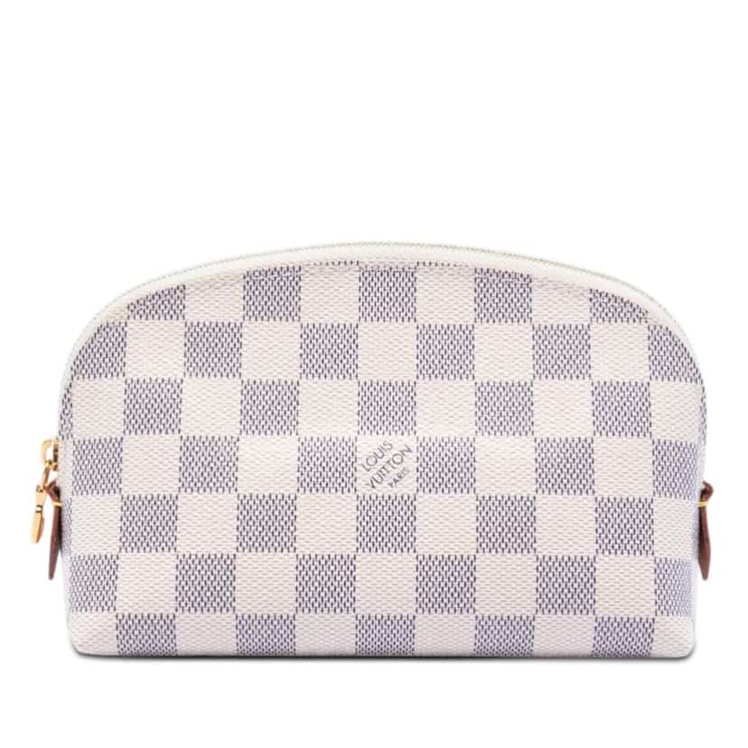 Louis Vuitton Damier Azur Cosmetic Pouch White Very good condition - Front View
